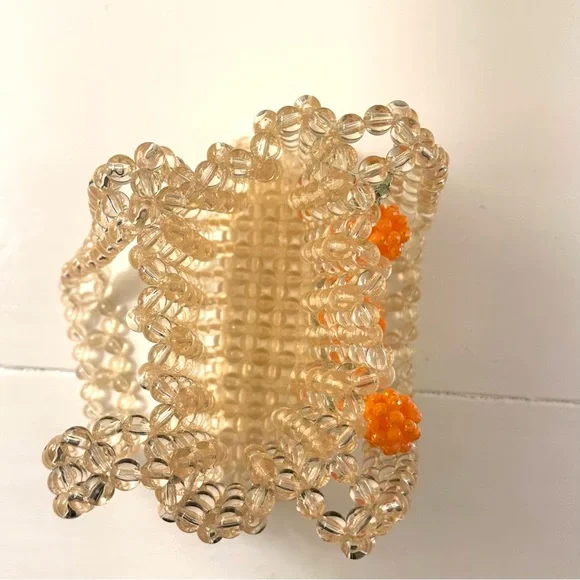 NWOT  Beaded Handbag Small Tote Carryall - Picture 10 of 10